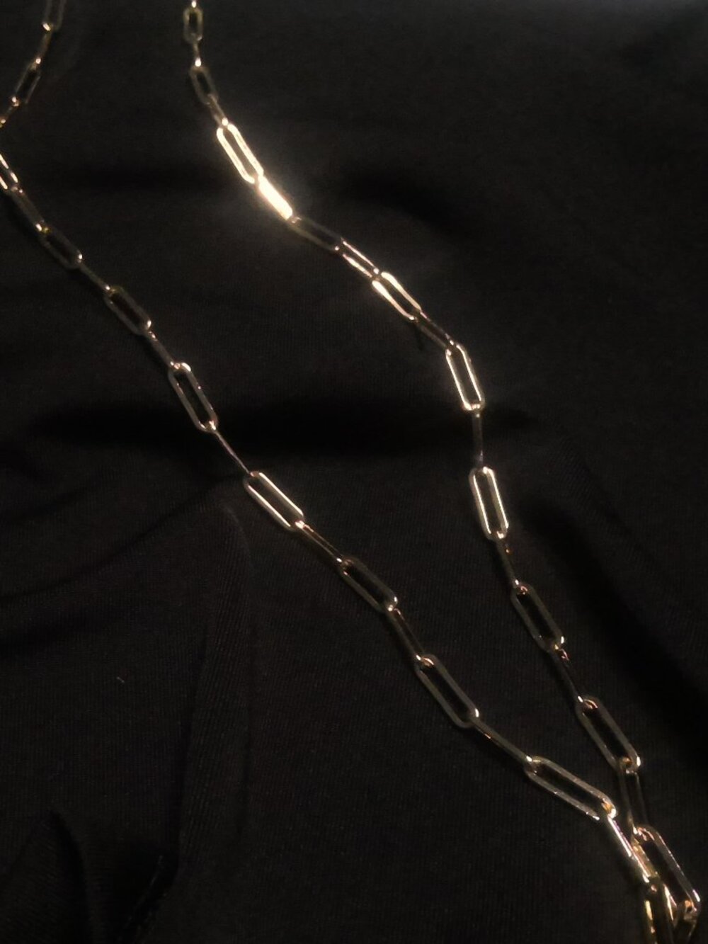 NWOT! 18K gold Layered/Gold Bonded 3.8mm Paperclip Chain 22 inch Necklace - Picture 13 of 15